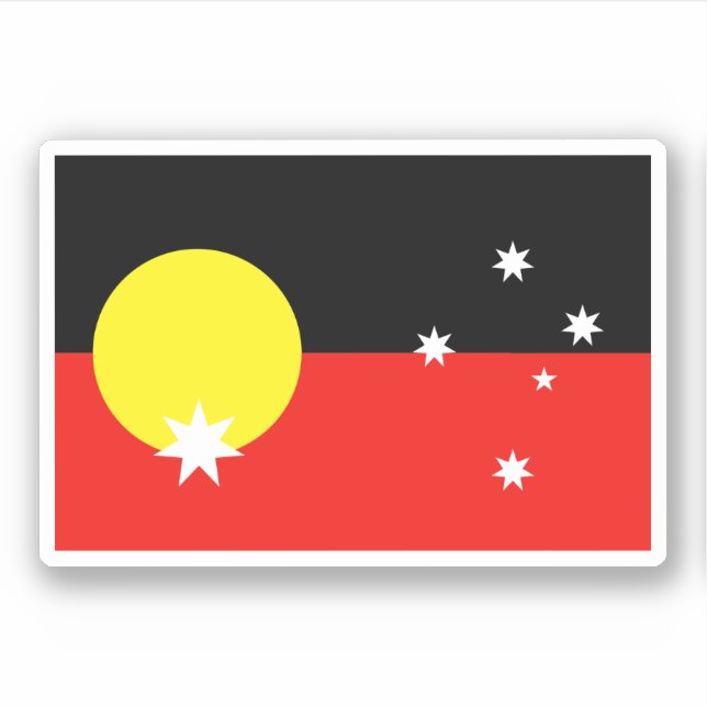 Indigenous Australia Flag Sticker (Front)