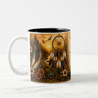 Indigenous Heritage Dream Catcher two-tone mug
