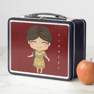Indigenous Kids Back to School Lunch Pail Metal Lunch Box