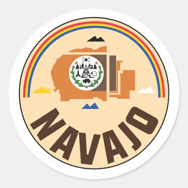 Indigenous navajo nation flag - great seal (Front)