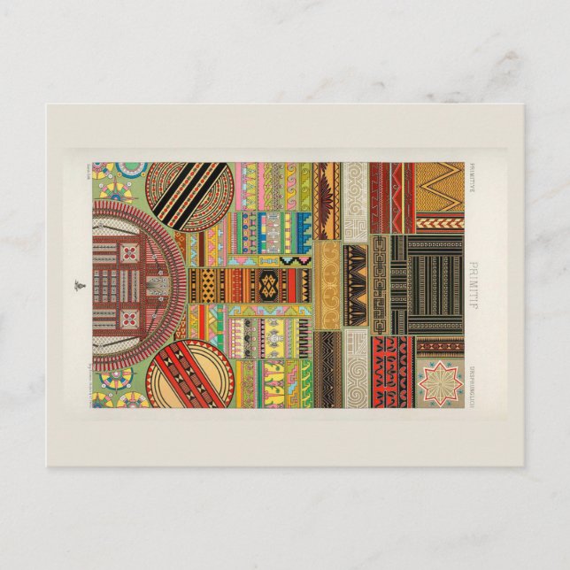 Indigenous patterns in textiles postcard (Front)