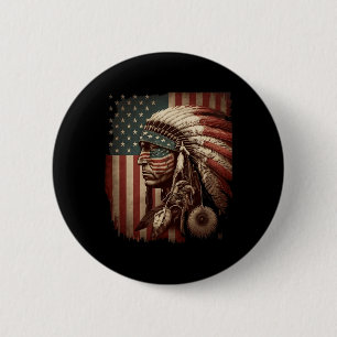 Indigenous People Tribal Cg Native American Indian Button