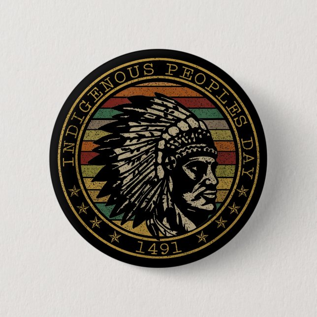 Indigenous Peoples Day 1941 Native American Button (Front)