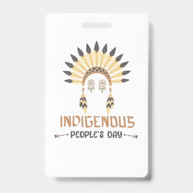 INDIGENOUS PEOPLES DAY, COLUMBUS DAY BADGE (Front)