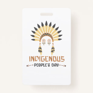 INDIGENOUS PEOPLES DAY, COLUMBUS DAY BADGE