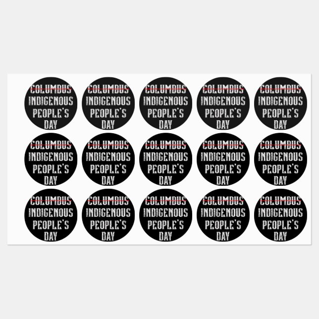 Indigenous Peoples Day Funny Labels (Sheet)