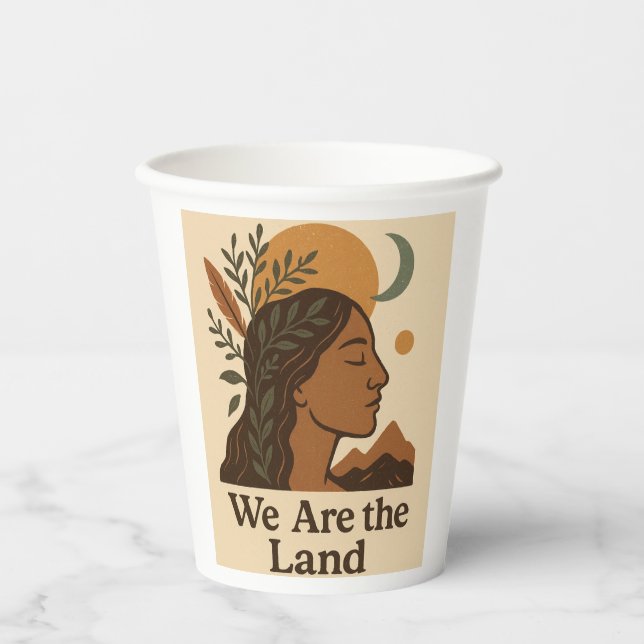 Indigenous Peoples’ Day Mug | Boho Earthy Coffee G Paper Cups (Front)