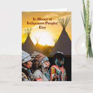 Indigenous Peoples' Day Tipis at Sunset Card