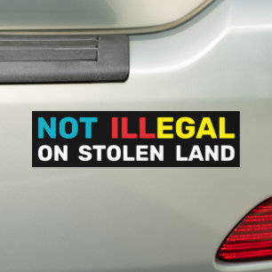Indigenous Rights Immigration Law Ban ICE Bumper Sticker