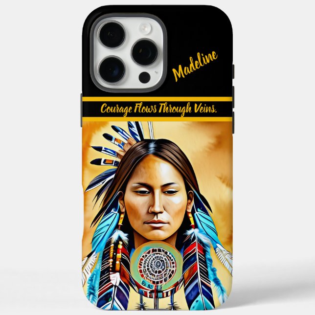 Indigenous Warrior Adorned: Native Flair Case-Mate iPhone Case (Back)
