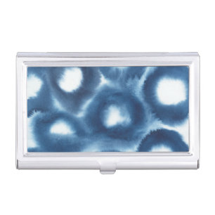 Indigio Watercolor Print Circles Case For Business Cards