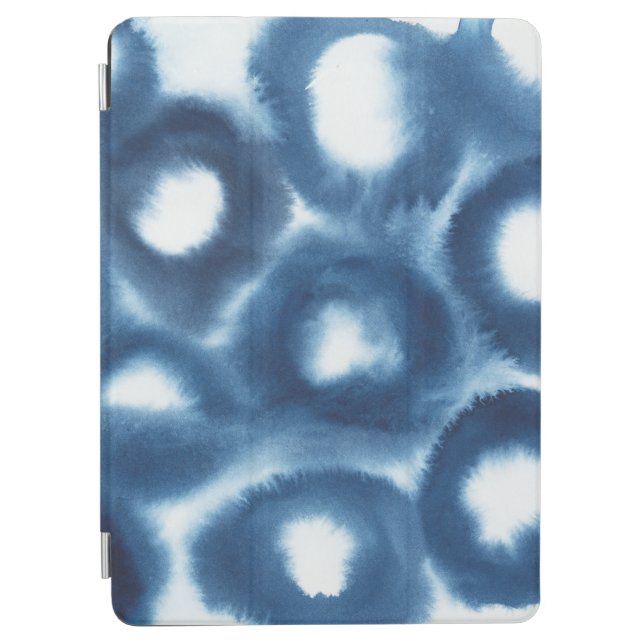 Indigio Watercolor Print Circles iPad Air Cover (Front)