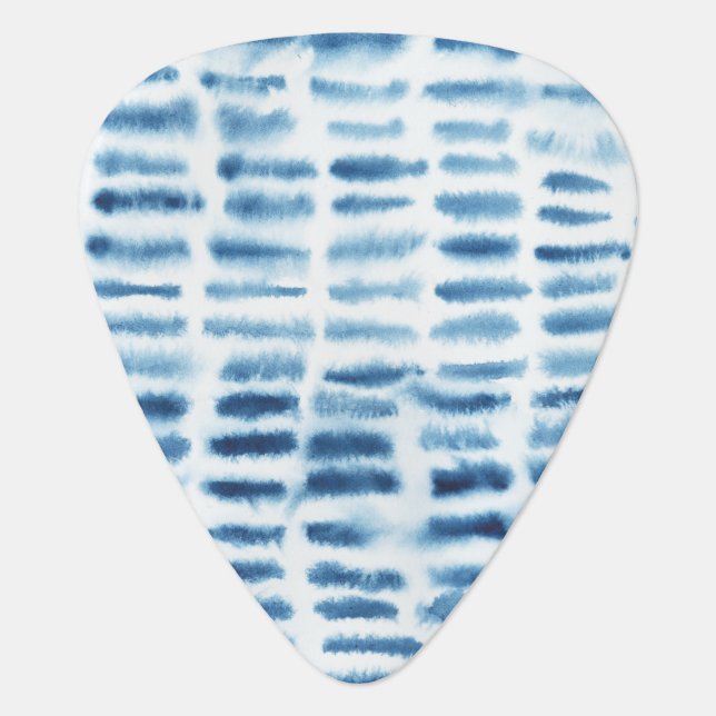 Indigio Watercolor Print Guitar Pick (Front)