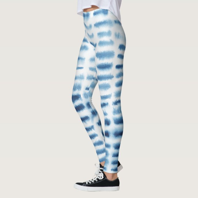 Indigio Watercolor Print Leggings (Left)