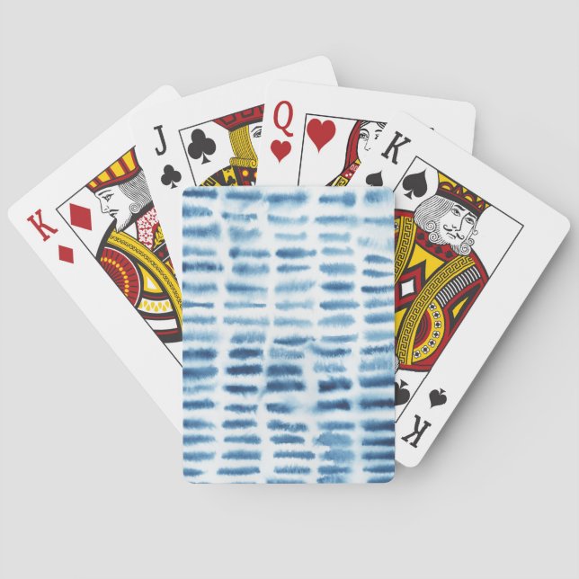 Indigio Watercolor Print Poker Cards (Back)