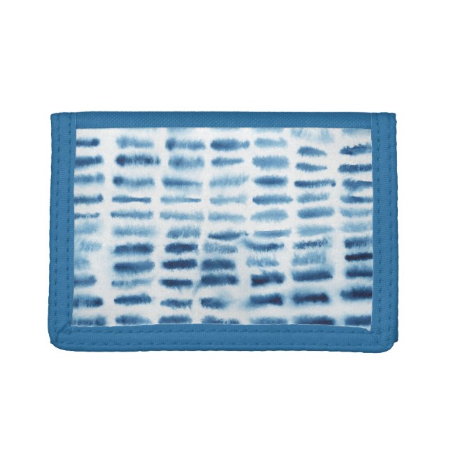 Indigio Watercolor Print Tri-fold Wallet (Front)