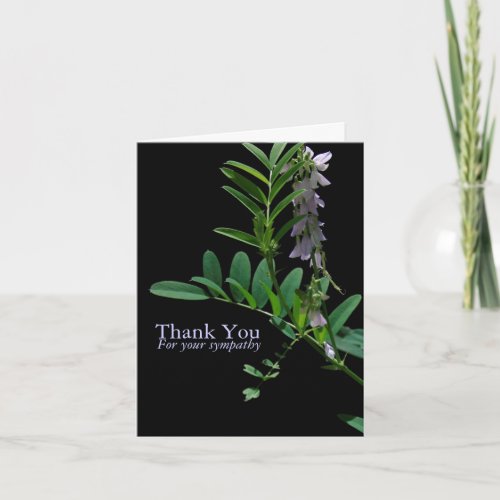 Indigo 1 Floral Sympathy Thank You Note Card