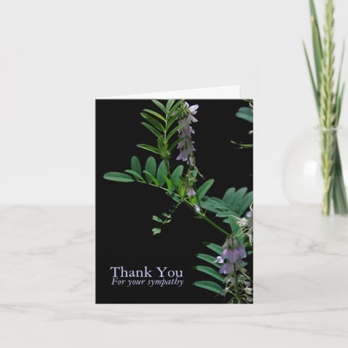 Indigo 2 Floral Sympathy Thank You Note Card