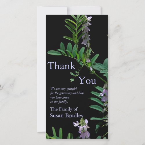 Indigo 2 Floral Sympathy Thank You photo card