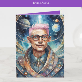 Indigo Adult Art  - Star Child Chrystal Adult Card