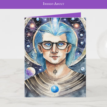 Indigo Adult Art  - Star Child Chrystal Adult Card