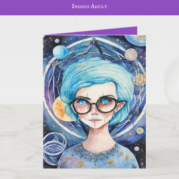 Indigo Adult Art  - Star Child Chrystal Adult Card