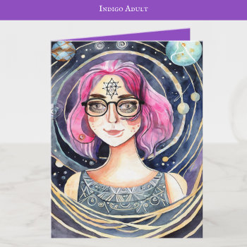 Indigo Adult Art  - Star Child Chrystal Adult Card