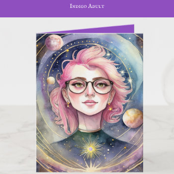 Indigo Adult Art  - Star Child Chrystal Adult Card