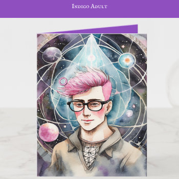 Indigo Adult Art  - Star Child Chrystal Adult Card