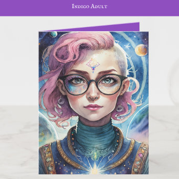 Indigo Adult Art  - Star Child Chrystal Adult Card