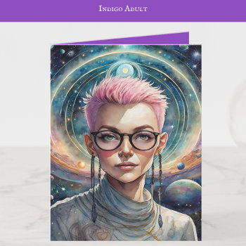 Indigo Adult Art  - Star Child Chrystal Adult Card