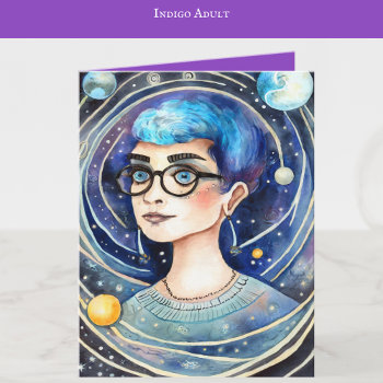 Indigo Adult Art  - Star Child Chrystal Adult Card