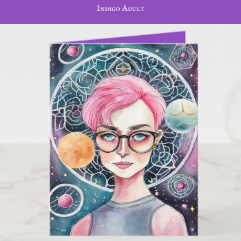 Indigo Adult Art  - Star Child Chrystal Adult Card