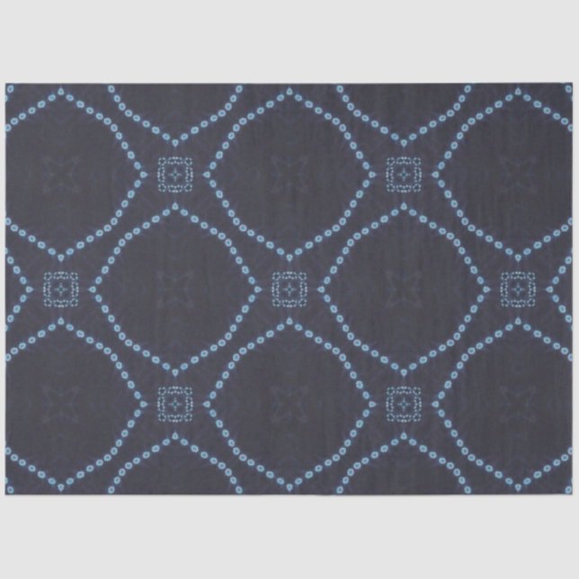 Indigo African Textile Decoupage Paper (Front)