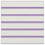 [ Thumbnail: Indigo and Beige Striped/Lined Pattern Fabric ]