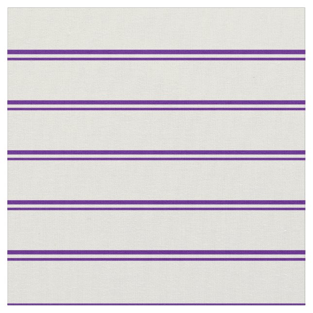 Indigo and Beige Striped/Lined Pattern Fabric (Close Up)