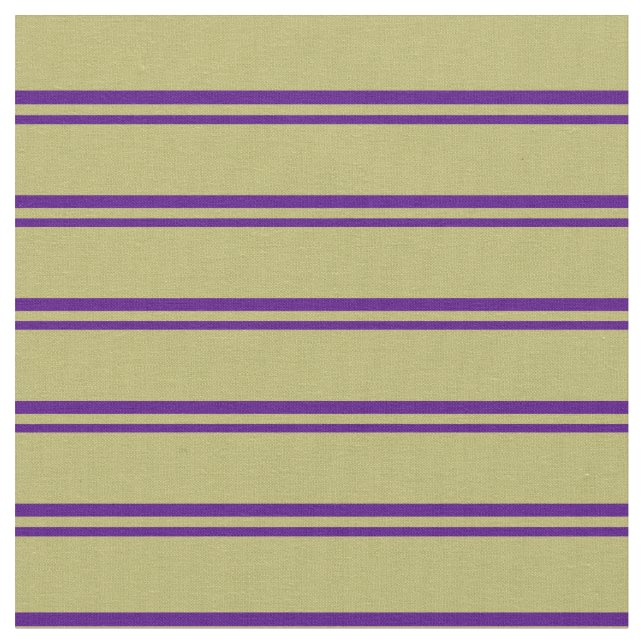 Indigo and Dark Khaki Colored Pattern Fabric (Close Up)