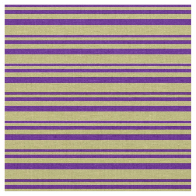 Indigo and Dark Khaki Pattern Fabric (Close Up)