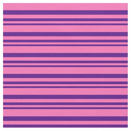Indigo and Hot Pink Striped Pattern Fabric