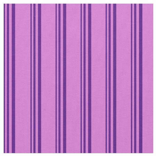 Indigo and Orchid Striped Pattern Fabric (Close Up)