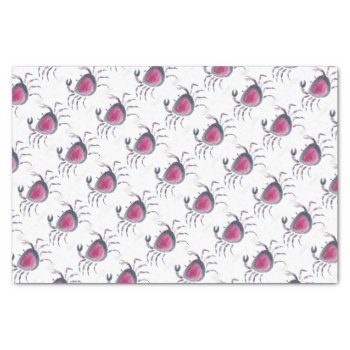 Indigo And Pink Crab Tissue Paper by AlteredBeasts at Zazzle