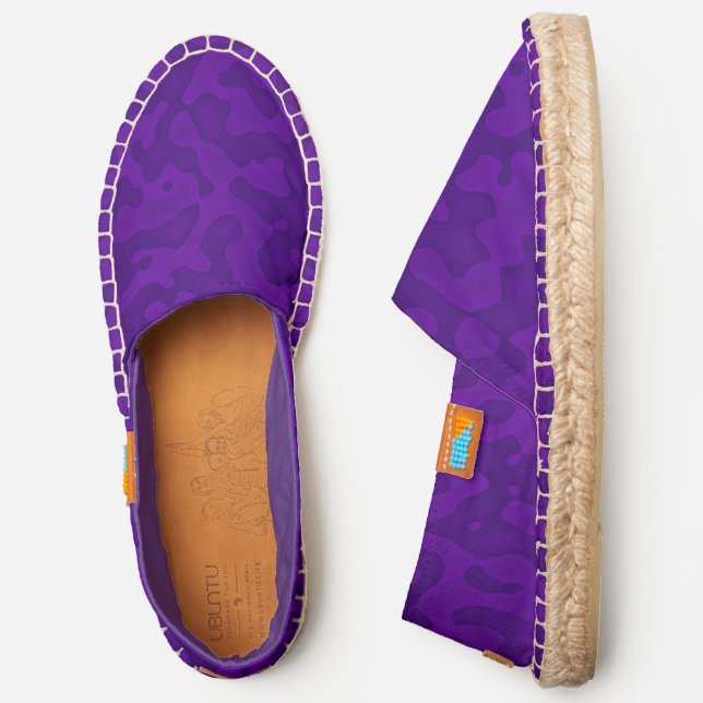 Indigo and Purple Camouflage Espadrilles (Side)