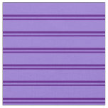[ Thumbnail: Indigo and Purple Colored Lines Pattern Fabric ]