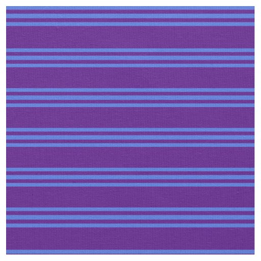 Indigo and Royal Blue Pattern of Stripes Fabric