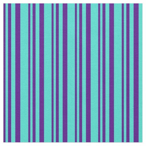 Indigo and Turquoise Lines Pattern Fabric