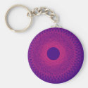 indigo and violet abstract art keychain