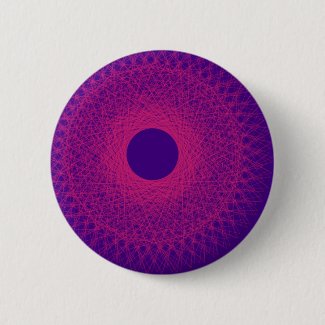 indigo and violet abstract art pinback button