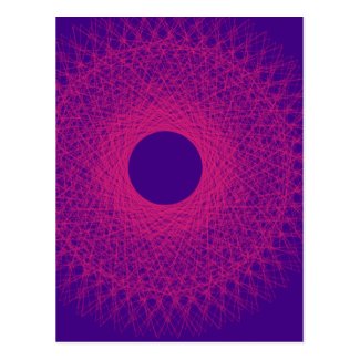 indigo and violet abstract art postcard