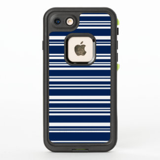 Indigo and White Mixed Stripes