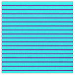 [ Thumbnail: Indigo & Aqua Lines Fabric ]